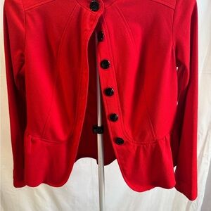 Notations Red Button-Up Blazer